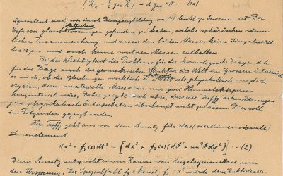 Albert Einstein's handwritten manuscript