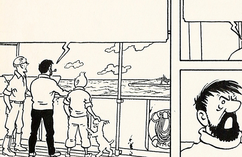 Here's original Tintin artwork