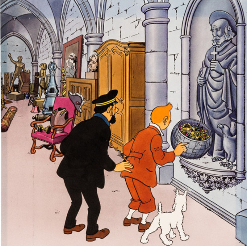 Herge's original Tintin artwork
