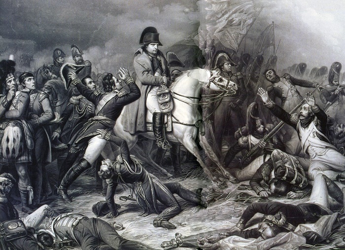 Napoleon at the Battle of Waterloo in June 1815