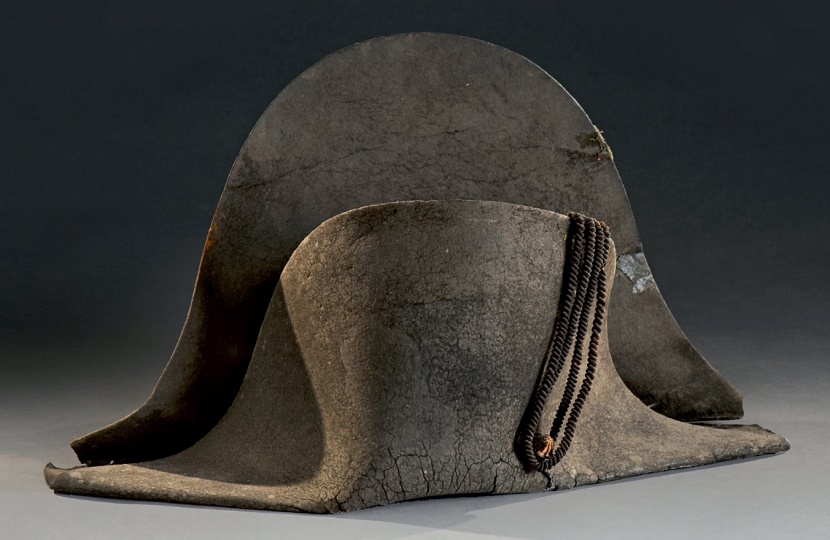 Napoleon's bicorne hat, reportedly worn at the Battle of Waterloo