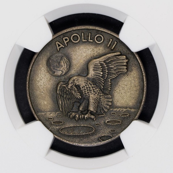 Armstrong's own space-flown Robbins medallion from the Apollo 11 mission 