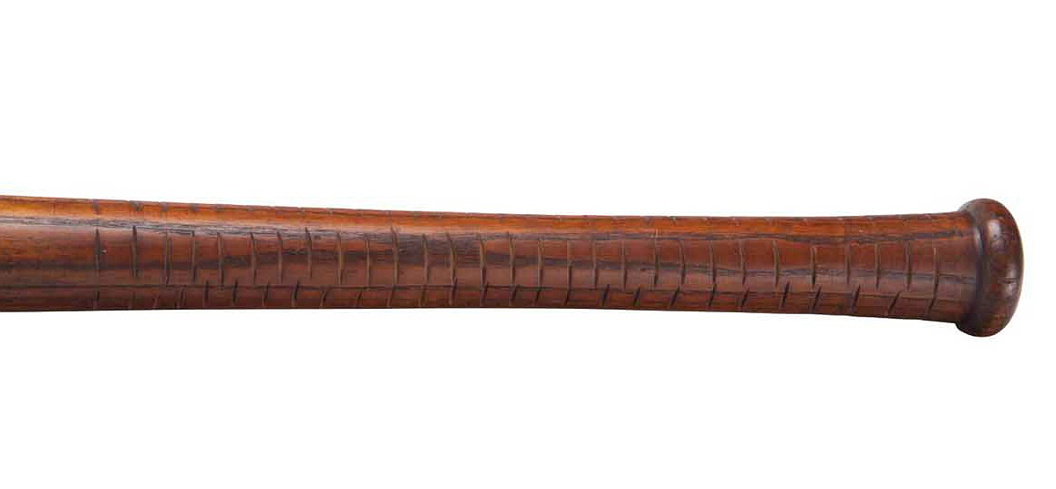 Anson carved grooves into the handle of his bat to help his grip