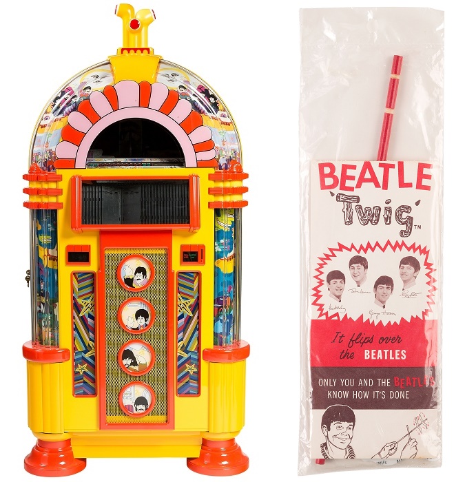 A rare Yellow Submarine jukebox, and a vintage Beatles 'twig' game 