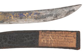 Davy Crocket's engraved Bowie knife