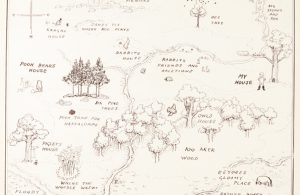 EH Shepard Hundred Acre Wood Map