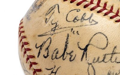 The baseball, signed by 11 legendary figures in the game, sold at SCP Auctions for $623,369