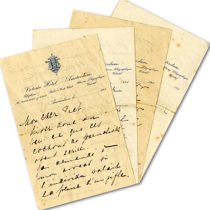 The 10 letters were written by Hari to her lover Piet van der Hem, a then-unknown Dutch artist living in Paris