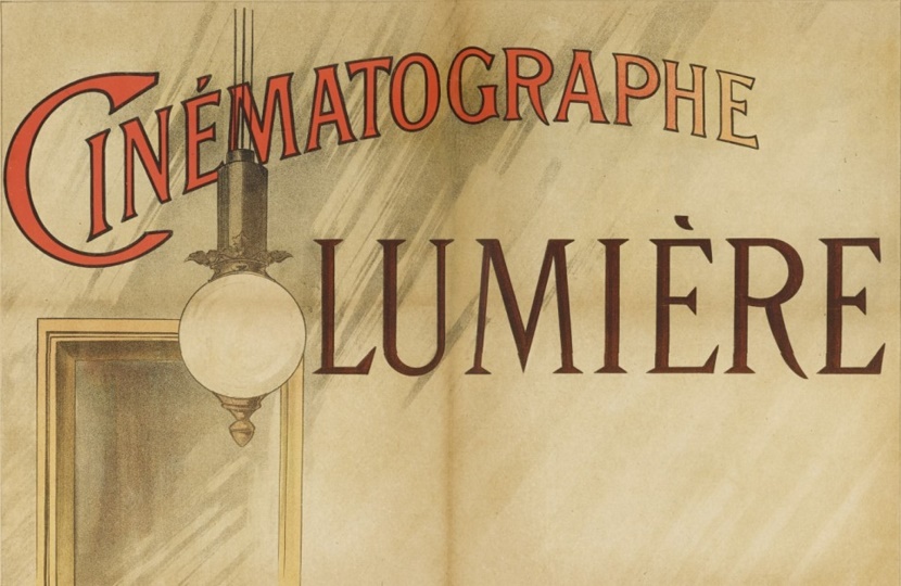 The poster was created to promote the Lumiere brothers' first film screenings in Paris, whcih marked the birth of the movie industry in 1895
