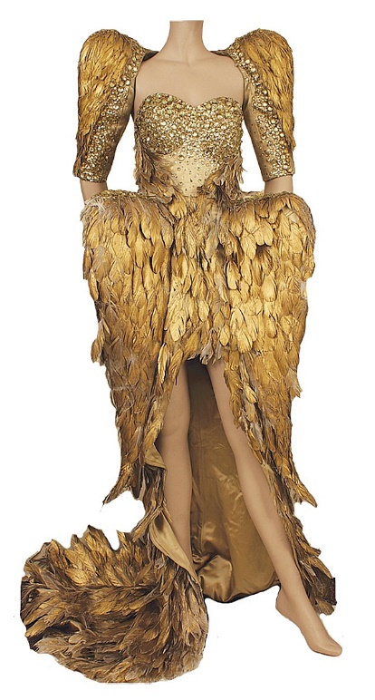 Katy Perry's stage-worn golden winged outfit, sold for $10,379 