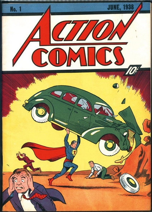 Superman as we know him today, making his debut in Action Comics #1 in 1938