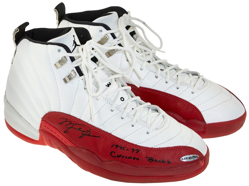 Jordan's signed, game-worn shoes from the 1996-97 season