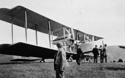 John Alcock and Arthur Brown's historic Vickers Vimy, the first aircraft to fly non-stop across the Atlantic in June 1919.