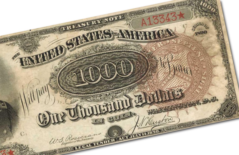 The 1890 $1,000 'Grand Watermelon' note is known as the "Holy Grail of American currency"