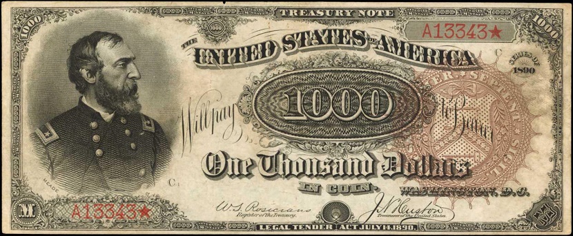 The note features Major General George Meade, who led the Union army to victory at the Battle of Gettysburg 