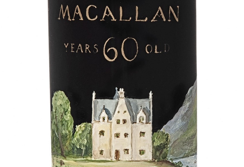 The unique bottle was hand-painted by renowned Irish artist Michael Dillon