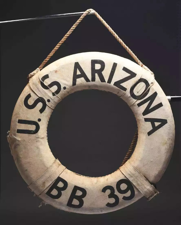 USS Arizona Pearl Harbor life ring 