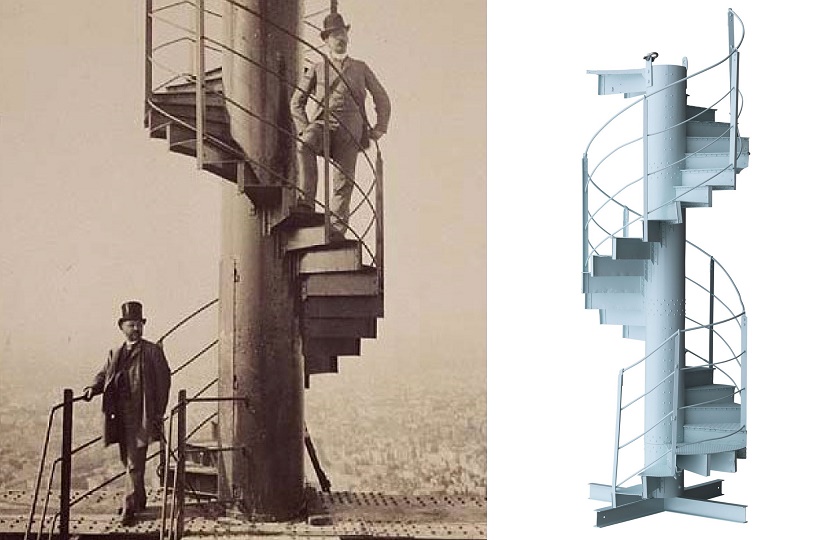 The sprial staircase section was part of the original tower when it was opened in 1889
