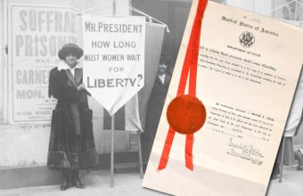 The sale will include a historic original copy of the 19th Ammendment, which guaranteed women the right to vote.