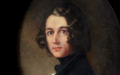 The miniature portrait by Margaret Gillies depicts Charles Dickens as a handsome, 31-year-old man