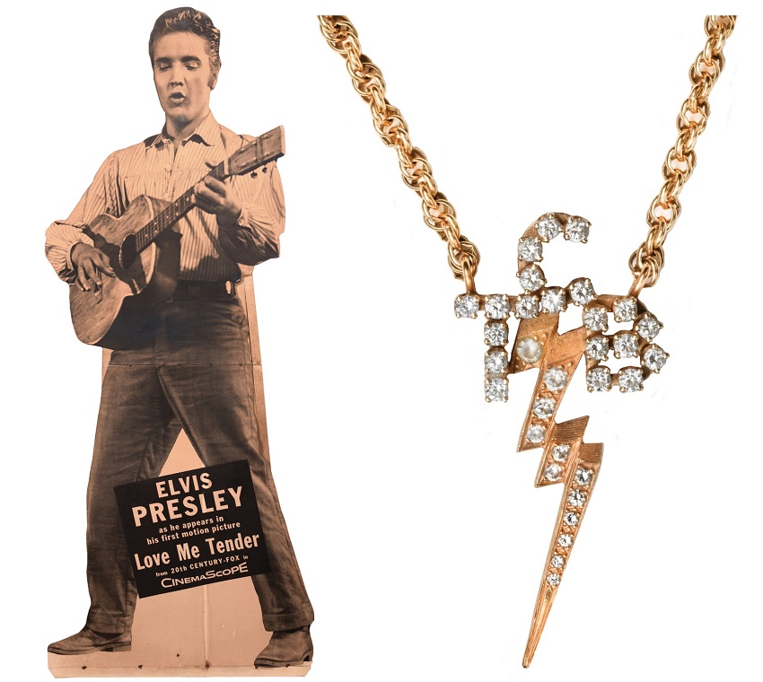 Elvis Presley jewelry, guitar up for auction