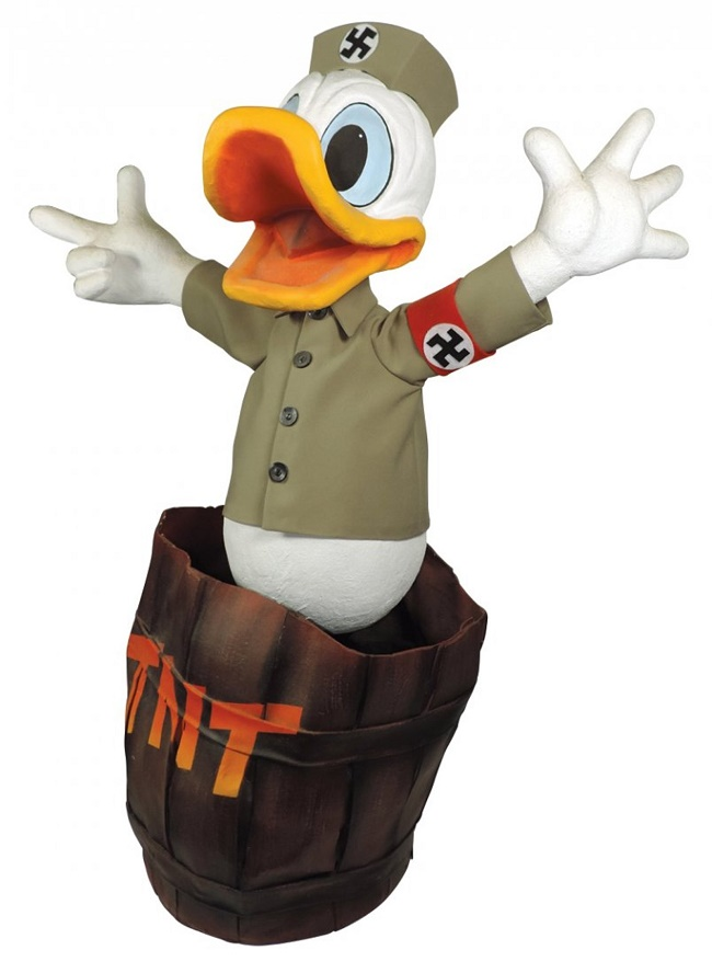 A vintage Walt Disney Nazi Donald Duck display 