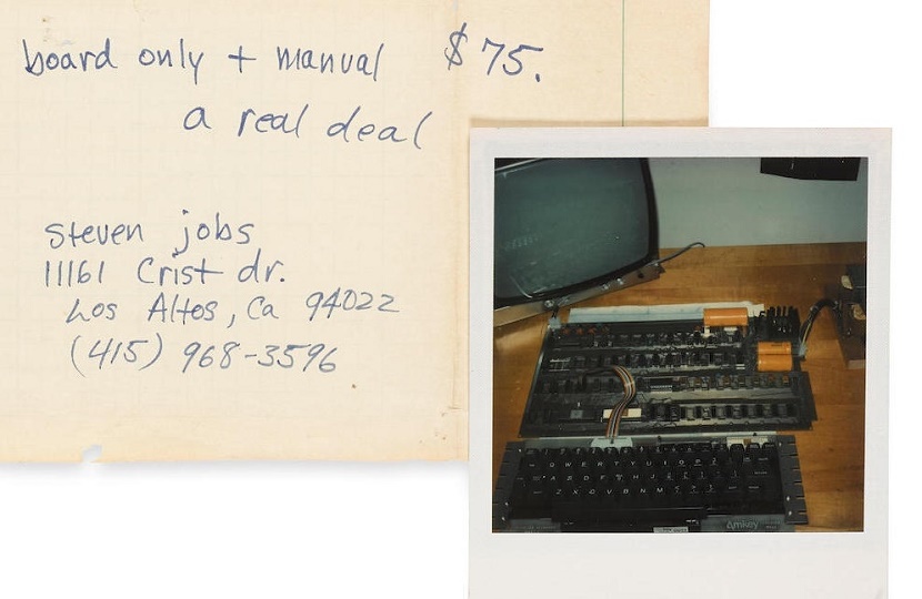 This rare Steve Jobs handwritten description of the Apple-1 is expected to sell for $40,000 - $60,000