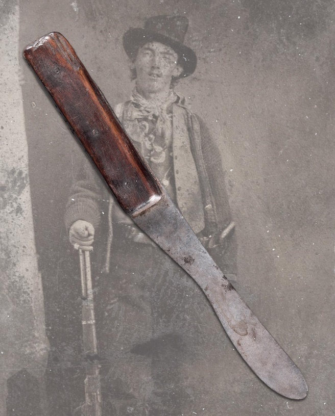 The only-known photograph of Billy the Kid, and his historic butcher knife 