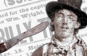 The knife Billy the Kid was holding when he was killed by Pat Garrett could sell for up to $1.2 million.