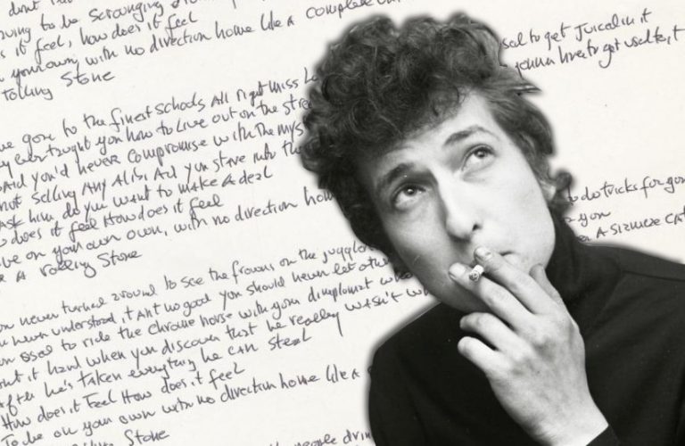 Bob Dylans Handwritten Like A Rolling Stone Lyrics Up For Auction 