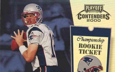 A Tom Brady rookie card, which sold on eBay for a record $400,100 this week