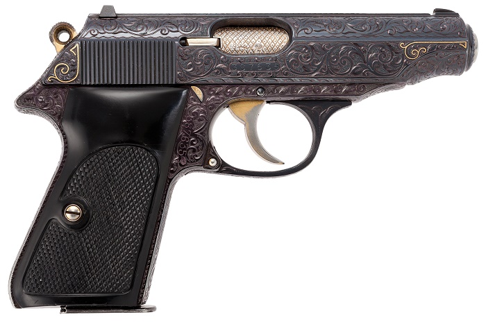 Frank Sinatra's custom-emgraved Walther PP semi-automatic pistol 