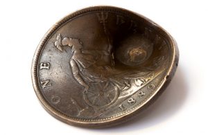 The penny miraculously saved the life of a British soldier by deflecting a German bullet aimed at his heart
