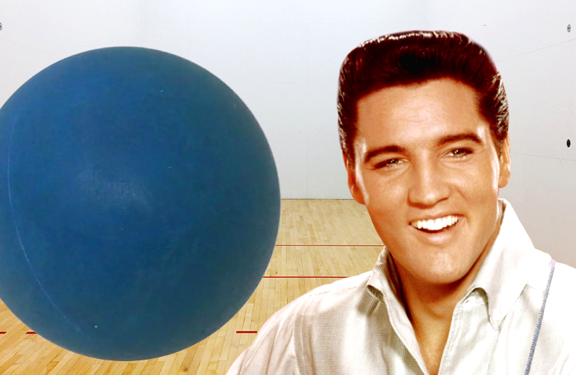 A racquetball used by Elvis during his last game, played just hours before his death in 1977