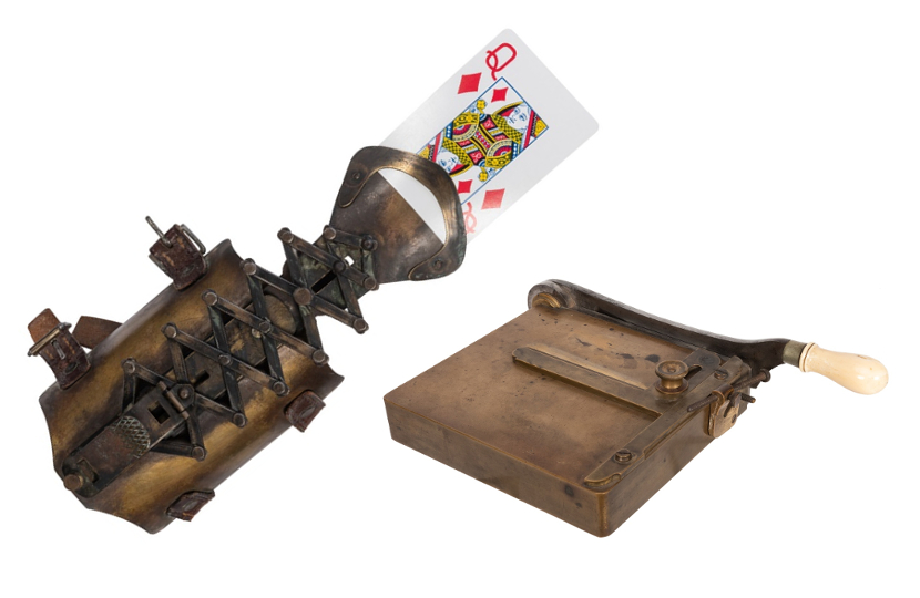 Gambling equipment used by Old West card cheats on offer at Potter & Potter on March 30