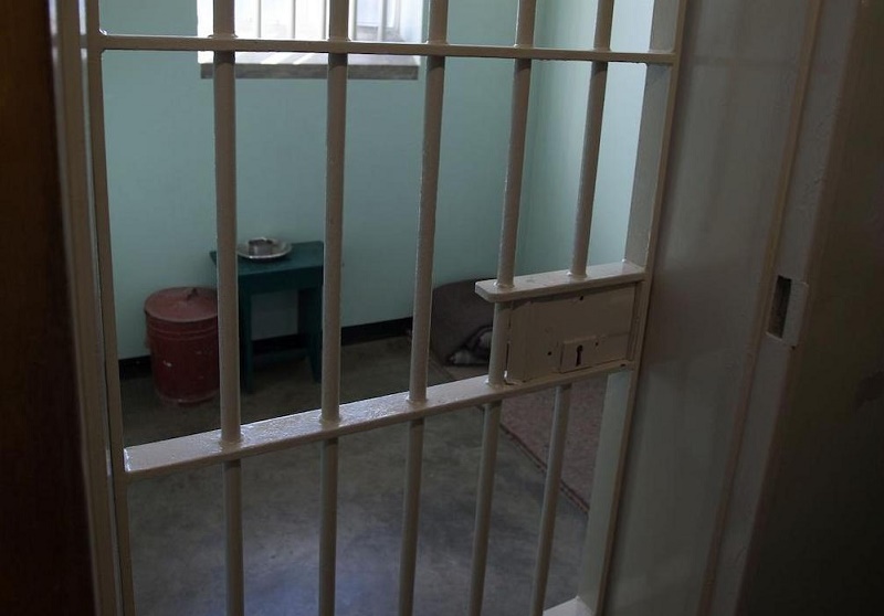 The original Robben Island cell where Nelson Mandela was imprisoned fo4r 18 years 