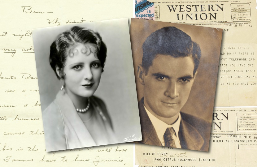 A cache of love letters from Howard Hughes to the silent movie star Billie Dove is up for sale at One Of A Kind Auctions