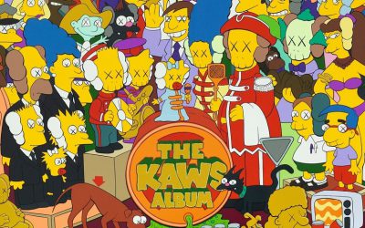 The artwork is a Simpsons-inspired parody of the Beatles album cover Sgt Pepper's Lonely Hearts Club Band