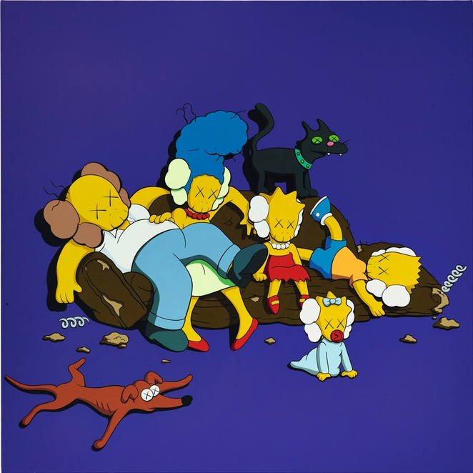 KAWS Simpsons/Beatles mash-up artwork sells for world record $14.8 