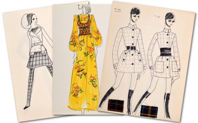 A collection of Karl Lagerfeld's early design sketches will be offered for auction in Miami on April 16