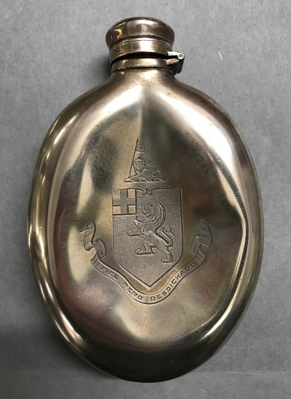  Helen Churchill Candee's silver brandy flask, which was recovered from the body of her friend and fellow passenger Edward Kent 