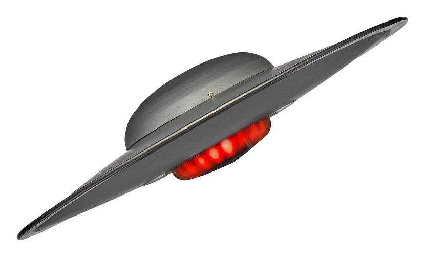 A Forbidden Planet prop starship