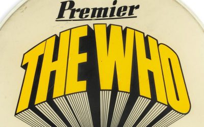 The Who drummer Keith Moon's drum skin is up for auction at Bonhams on June 12