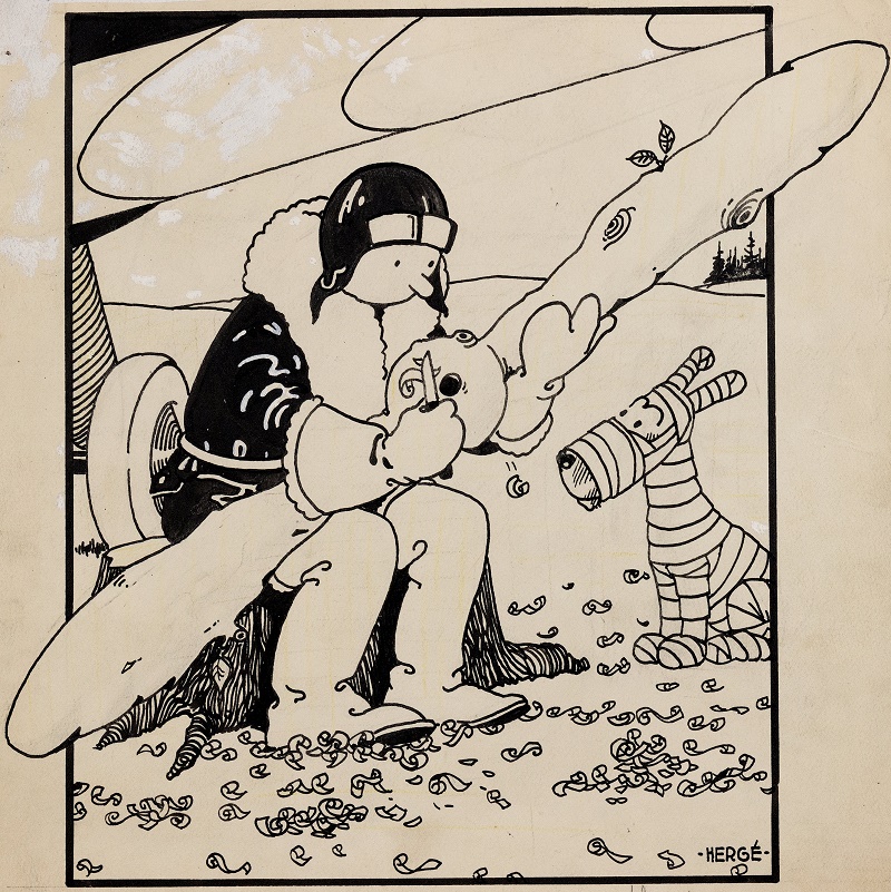 Tintin's first appearance on the cover of Le Petit Vingtième on January 23, 1930
