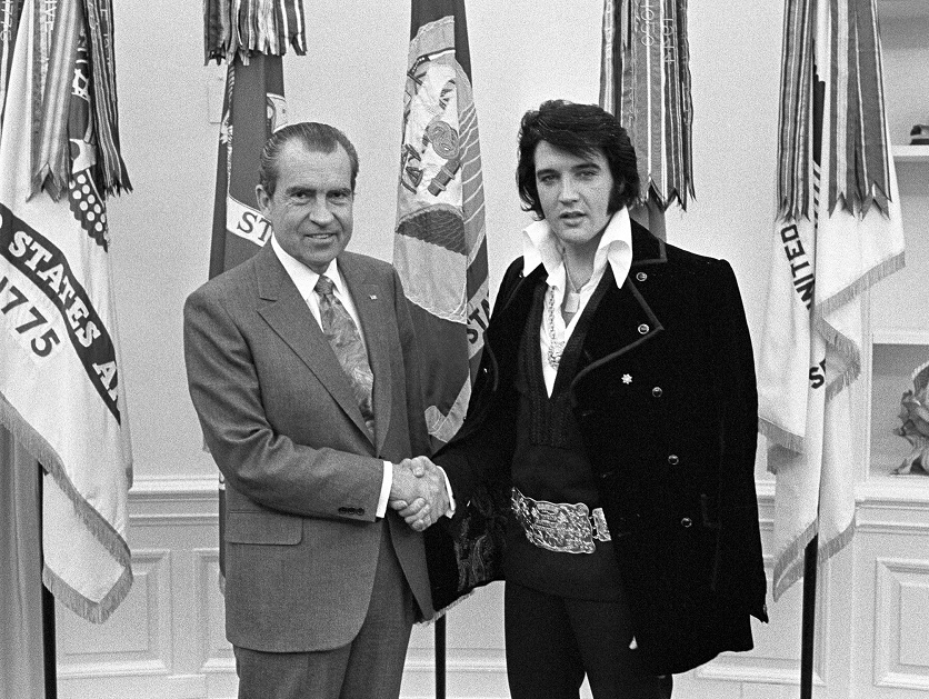 When Elvis met Nixon in the White House Oval Office on December 2, 1970.