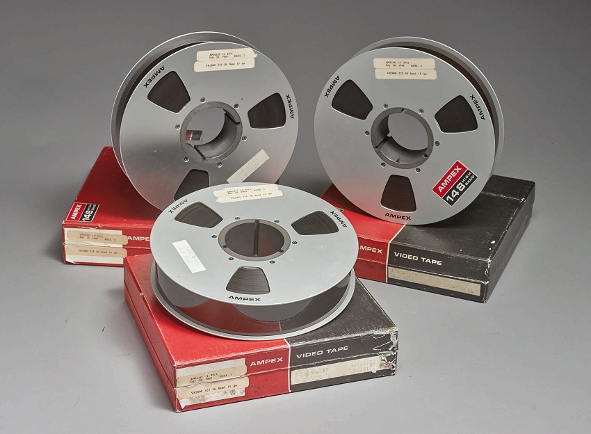 The three video tapes contained raw, unedited footage of the entire Apollo 11 moonwalk recorded directly from the lunar surface by NASA Mission Control