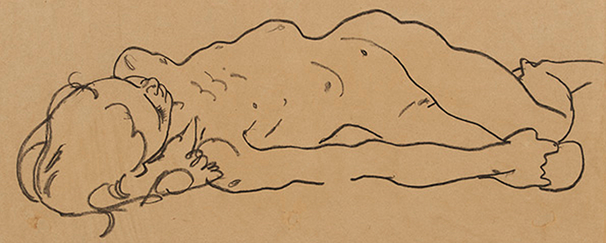  'Reclining Nude Girl' by Egon Schiele, circa 1918, discovered in a New York thrift store and now valued at up to $200,000