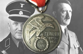 A medal awarded to Adolf Hitler's bodyguard for saving his life sold for a record price at Hanson's Auctioneers