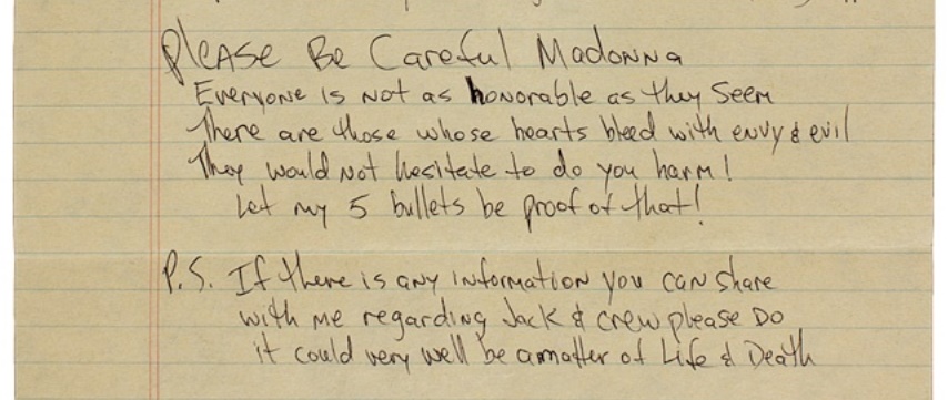 Shakur's letter also included an eerie prophecy of potential violence, which came true just 12 months later when he was murdered in Las Vegas