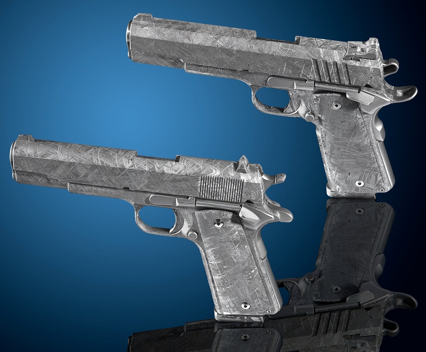 The  two unique meteorite pistols are estimated to sell for up to $1.5 million in Dallas on July 20 